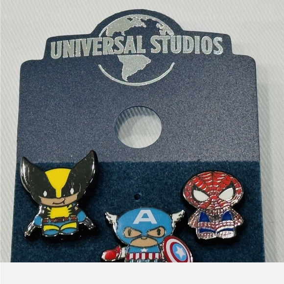 Universal Studios Pin Trading Marvel Mini Set Wolverine Spider-man Hulk Punisher - Picture 3 of 5